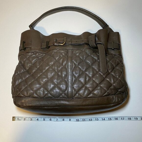 BURBERRY Enmore Quilted Brown Leather Bag - Picture 12 of 13